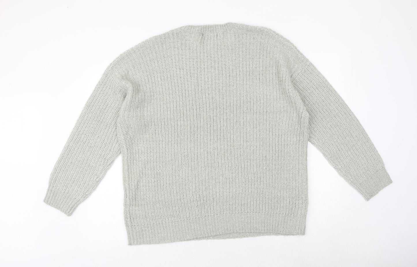 Womens UK Size L New Look Grey Pullover Jumper