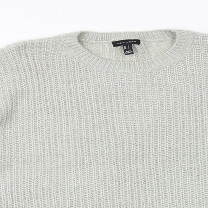 Womens UK Size L New Look Grey Pullover Jumper