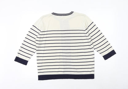 Womens UK Size XL Fay Louise Blue Pullover Jumper