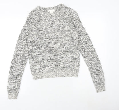 Womens UK Size XS H&M Grey Pullover Jumper