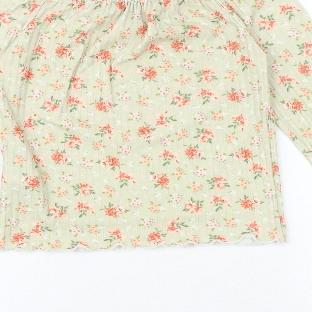 Womens UK Size 8 New Look Green Basic Blouse