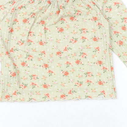 Womens UK Size 8 New Look Green Basic Blouse