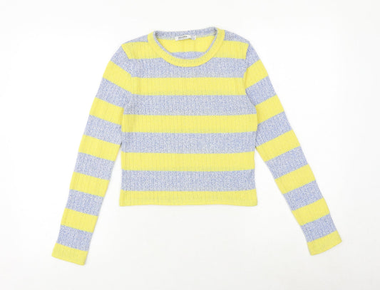 Womens UK Size S Bershka Multicoloured Pullover Jumper