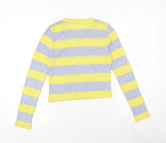 Womens UK Size S Bershka Multicoloured Pullover Jumper
