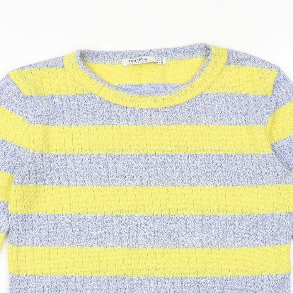 Womens UK Size S Bershka Multicoloured Pullover Jumper