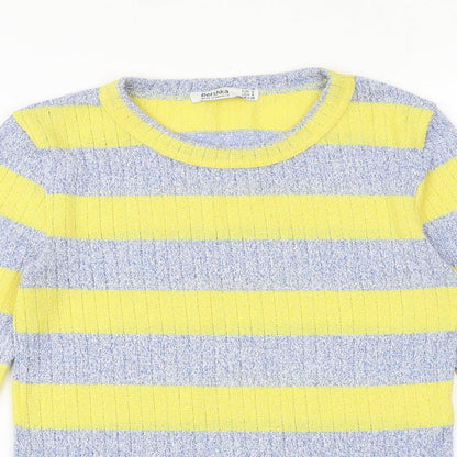 Womens UK Size S Bershka Multicoloured Pullover Jumper