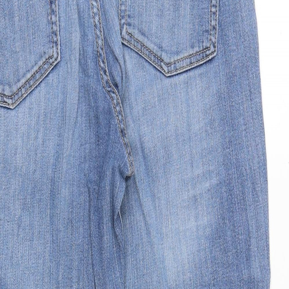 Gap Womens Blue Cotton Straight Jeans Size 6 Regular Zip
