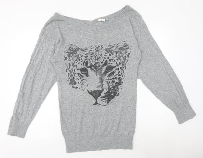 Womens UK Size 8 New Look Grey Pullover Jumper