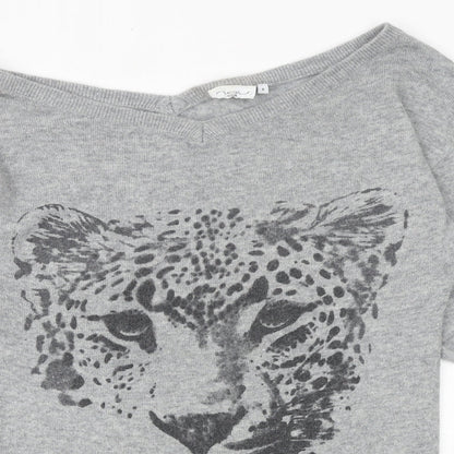 Womens UK Size 8 New Look Grey Pullover Jumper