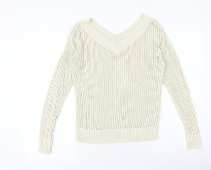 Womens UK Size XS NEXT Beige Pullover Jumper