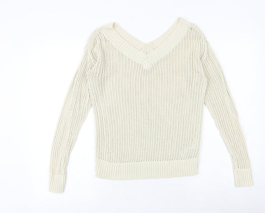 Womens UK Size XS NEXT Beige Pullover Jumper