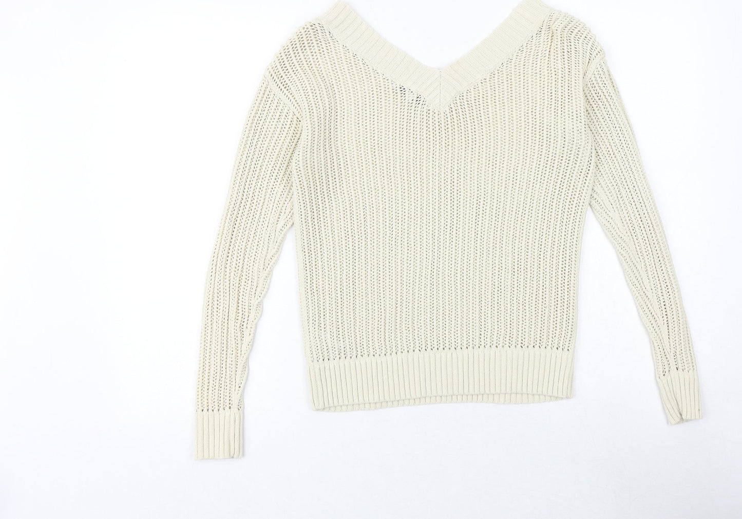 Womens UK Size XS NEXT Beige Pullover Jumper