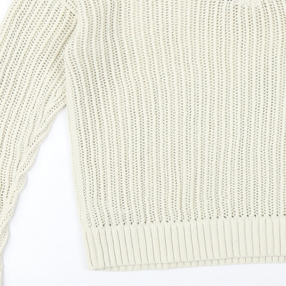 Womens UK Size XS NEXT Beige Pullover Jumper
