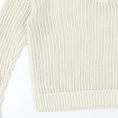 Womens UK Size XS NEXT Beige Pullover Jumper
