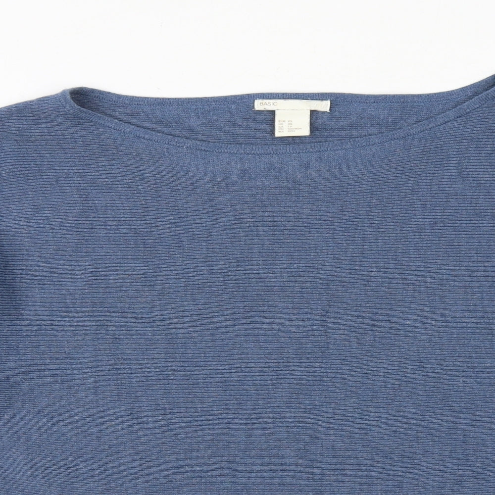 Womens UK Size XS H&M Blue Pullover Jumper