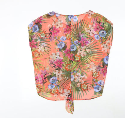 Womens UK Size 12 Etam Multicoloured Basic Blouse