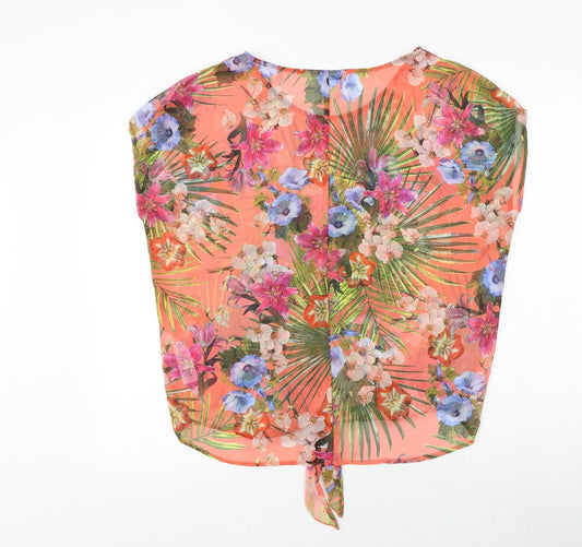 Womens UK Size 12 Etam Multicoloured Basic Blouse