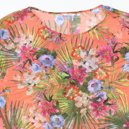 Womens UK Size 12 Etam Multicoloured Basic Blouse
