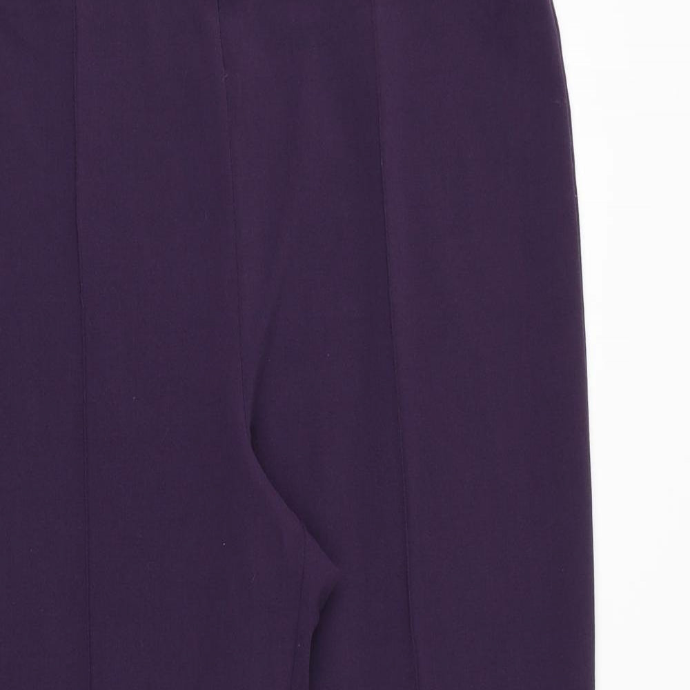 Autonomy Womens Purple Polyester Trousers Size 14 Regular