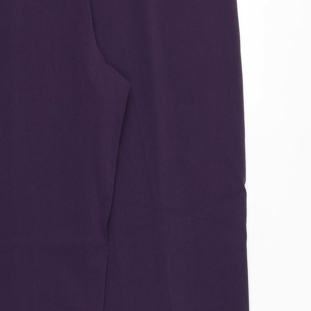Autonomy Womens Purple Polyester Trousers Size 14 Regular