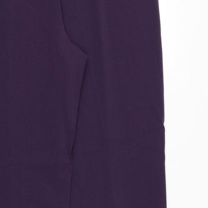 Autonomy Womens Purple Polyester Trousers Size 14 Regular