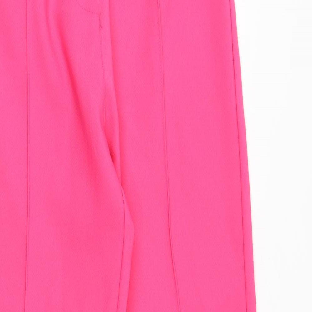 Womens UK Size 6 PRETTYLITTLETHING Regular Fit Windbreaker Pink Trousers