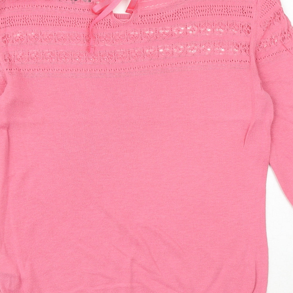 Womens UK Size 8 Marks and Spencer Pink Pullover Jumper