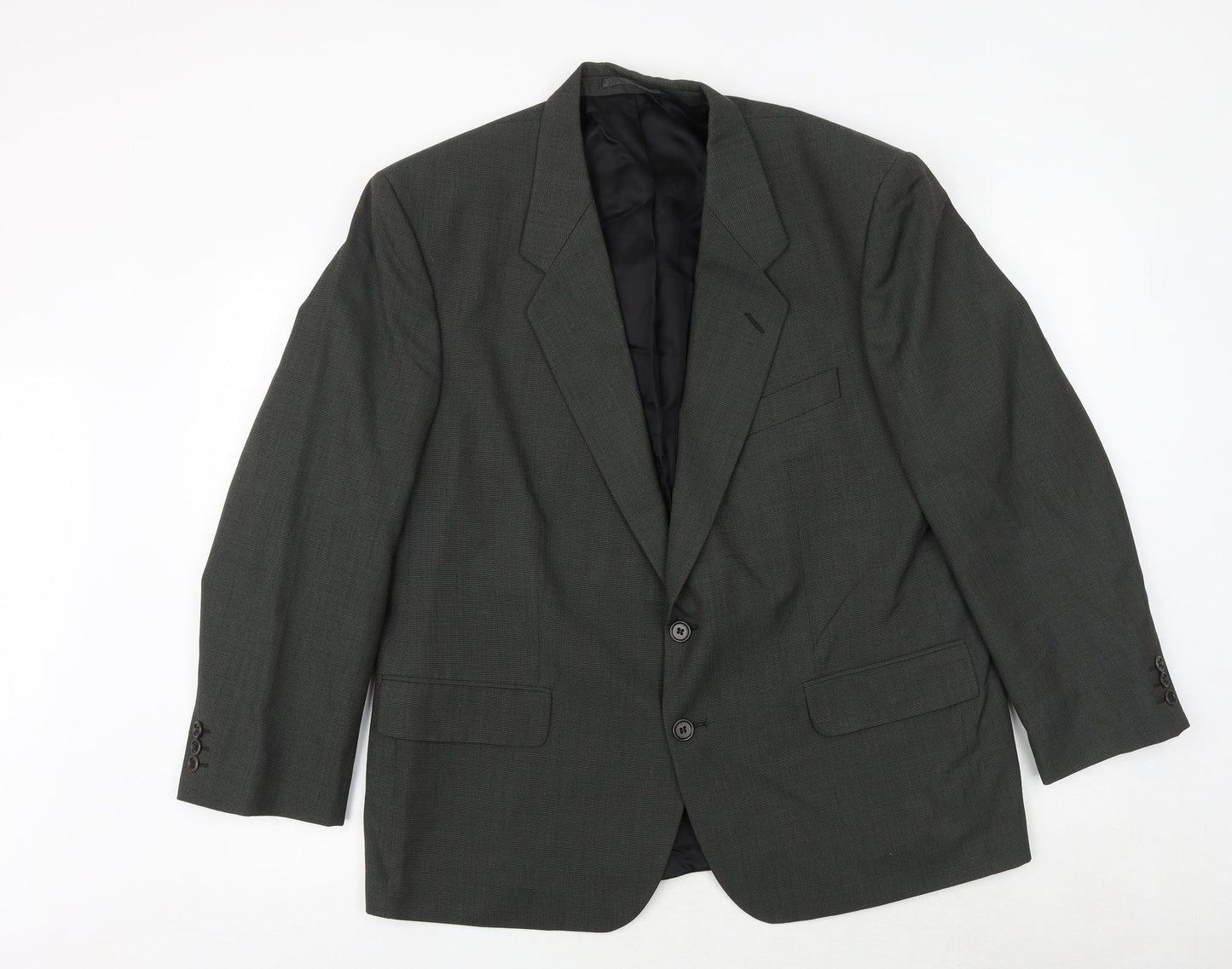 Mens UK Size 44 Charlton Gray Regular Green Suit Jacket
