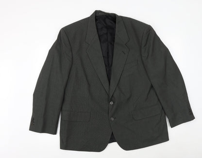 Mens UK Size 44 Charlton Gray Regular Green Suit Jacket