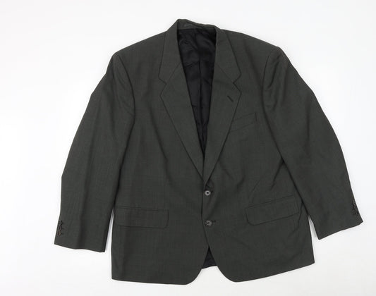 Mens UK Size 44 Charlton Gray Regular Green Suit Jacket