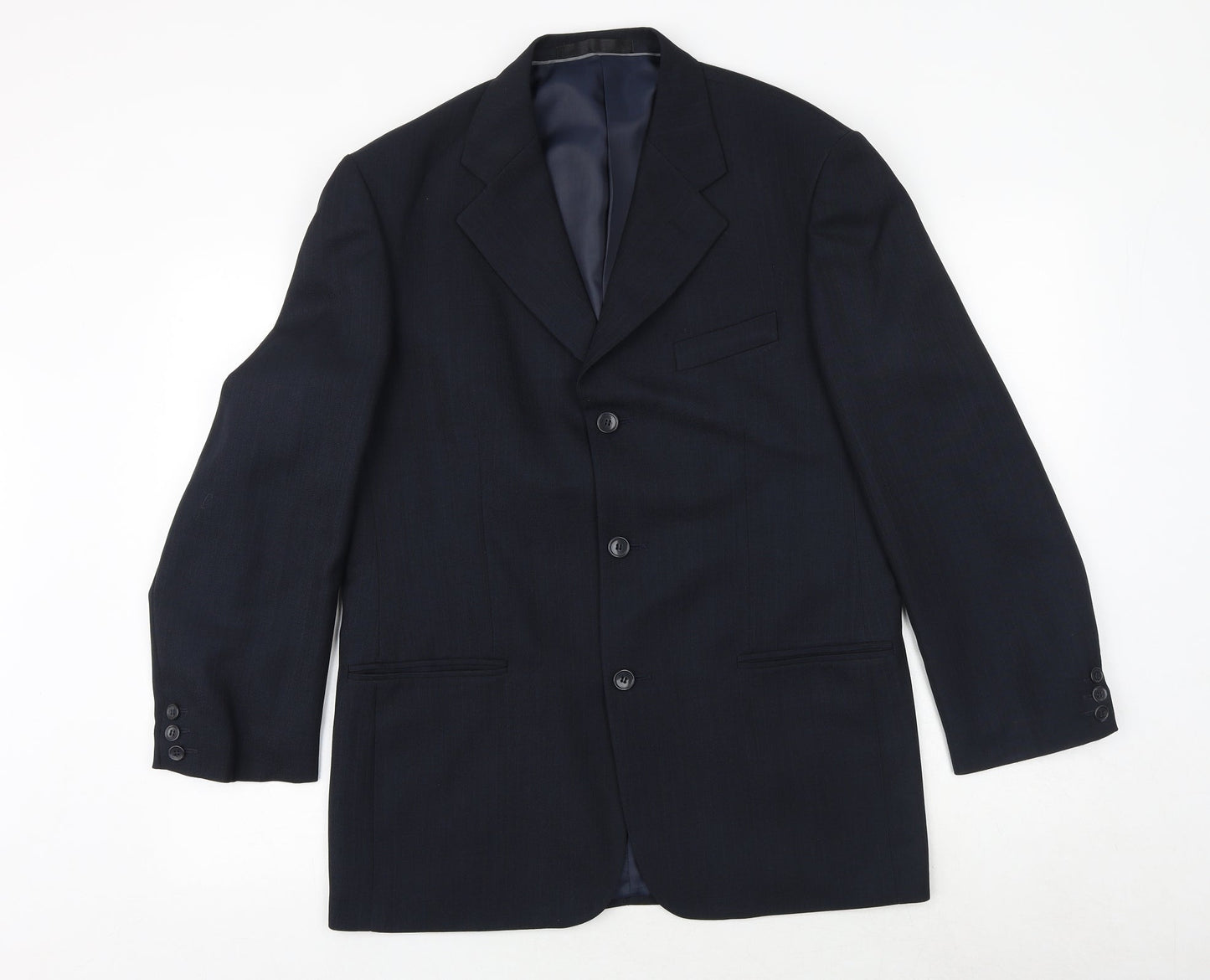 ARMANDO Mens Blue Polyester Jacket Suit Jacket Size 38 Regular