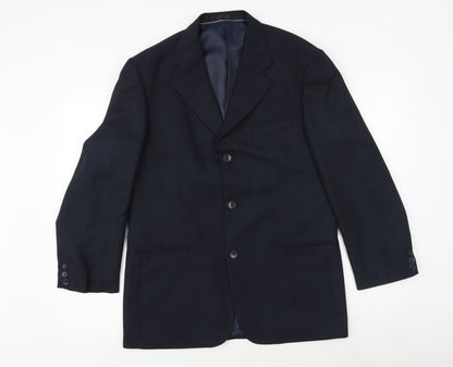 ARMANDO Mens Blue Polyester Jacket Suit Jacket Size 38 Regular