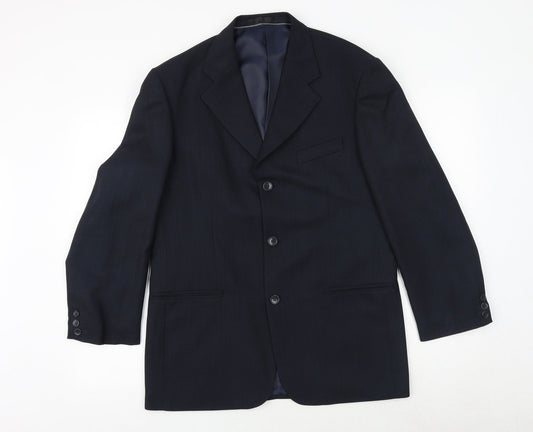 ARMANDO Mens Blue Polyester Jacket Suit Jacket Size 38 Regular