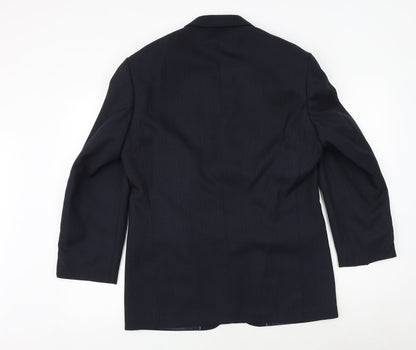 ARMANDO Mens Blue Polyester Jacket Suit Jacket Size 38 Regular