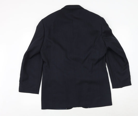 ARMANDO Mens Blue Polyester Jacket Suit Jacket Size 38 Regular