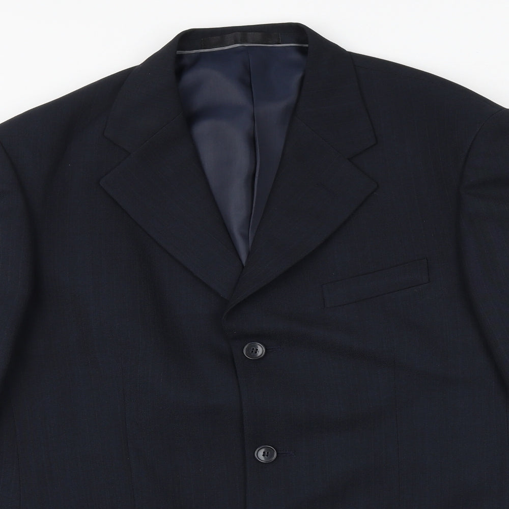 ARMANDO Mens Blue Polyester Jacket Suit Jacket Size 38 Regular