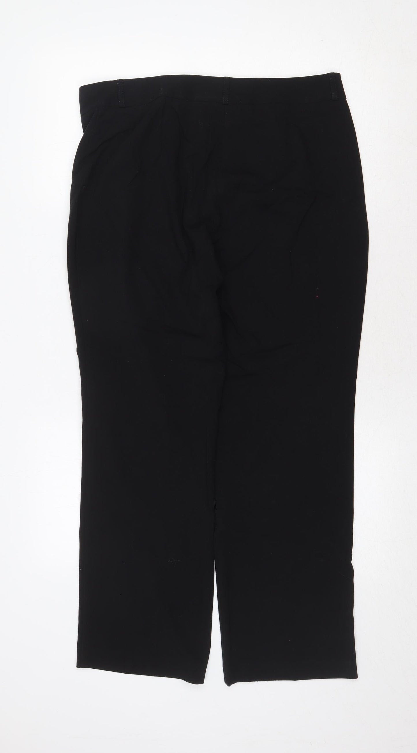 Womens UK Size 14 Marks and Spencer Regular Fit Dress Pants Black Trousers