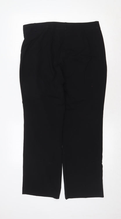 Womens UK Size 14 Marks and Spencer Regular Fit Dress Pants Black Trousers