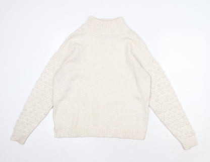 Womens UK Size S NEXT Beige Pullover Jumper