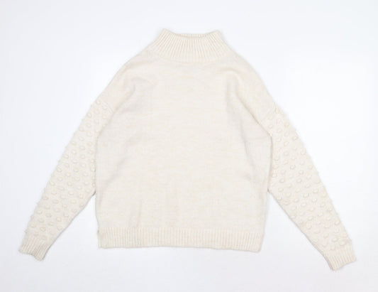 Womens UK Size S NEXT Beige Pullover Jumper