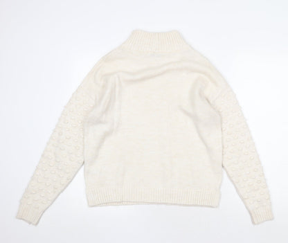 Womens UK Size S NEXT Beige Pullover Jumper