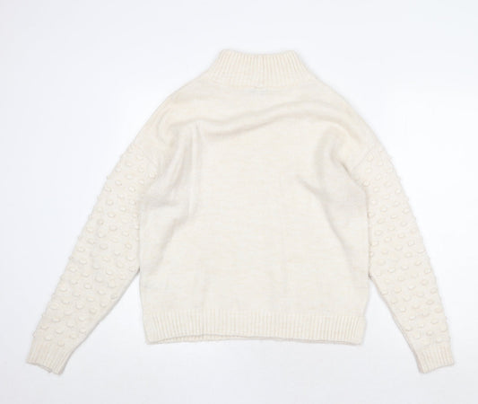 Womens UK Size S NEXT Beige Pullover Jumper