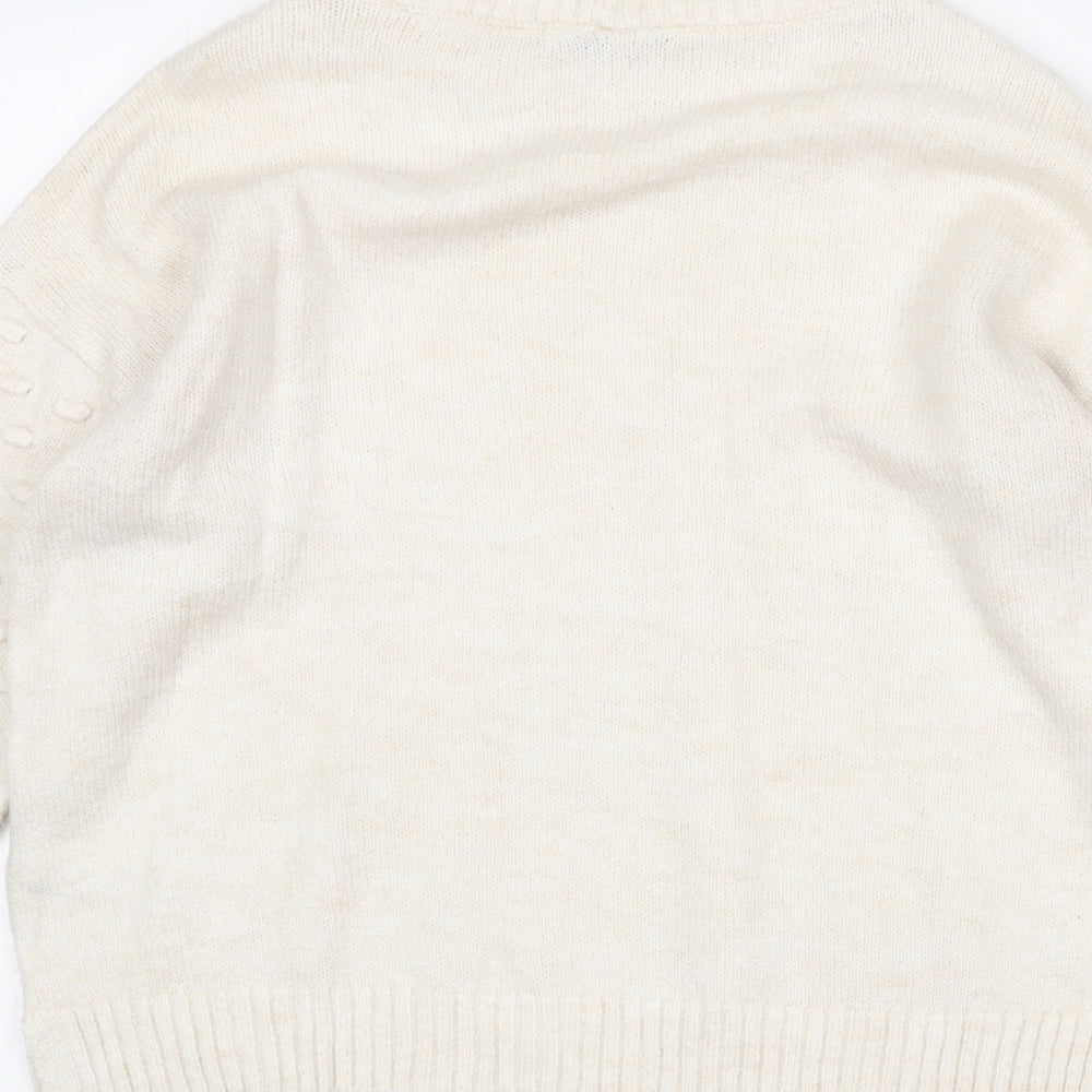 Womens UK Size S NEXT Beige Pullover Jumper