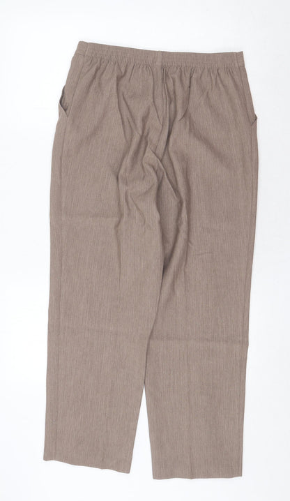 Womens UK Size 12 Marks and Spencer Regular Fit  Beige Trousers
