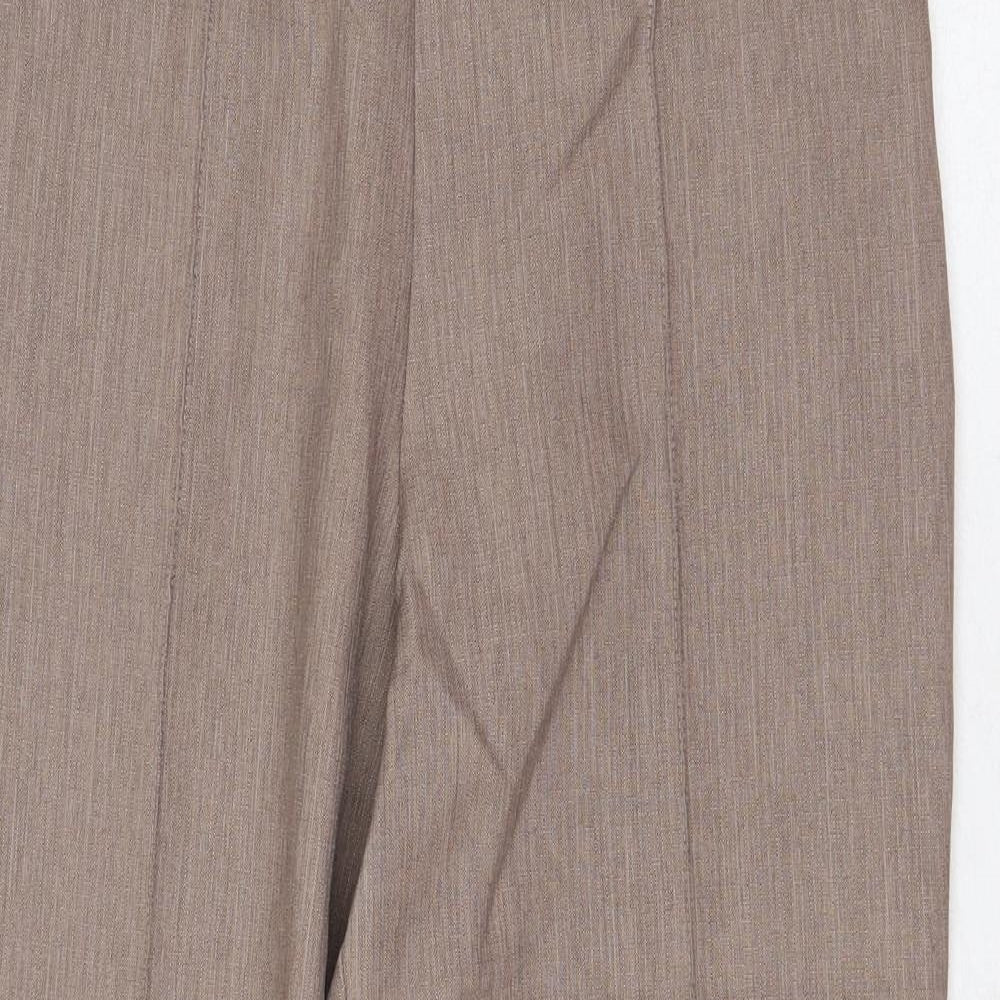Womens UK Size 12 Marks and Spencer Regular Fit  Beige Trousers