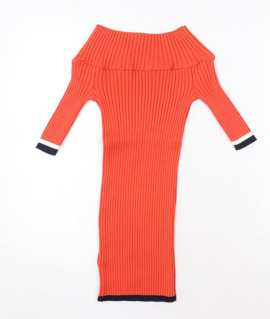 Womens UK Size 8 NEXT Orange Pullover Jumper