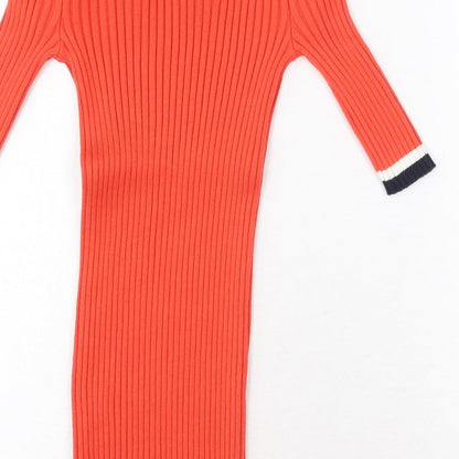 Womens UK Size 8 NEXT Orange Pullover Jumper