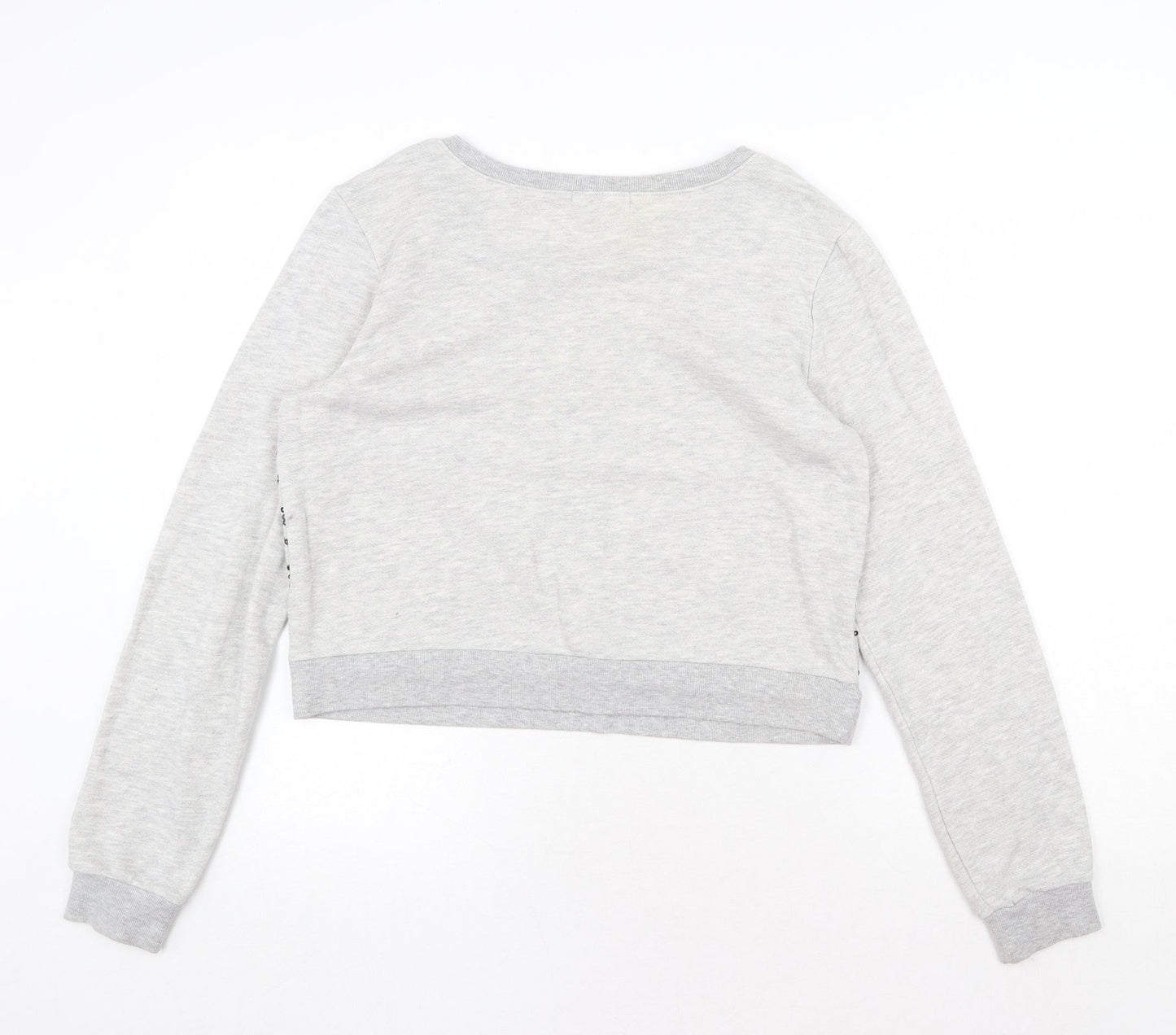 Womens UK Size L FOREVER 21 Grey Pullover Sweatshirt