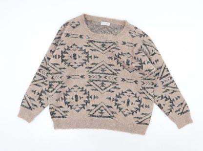 Womens UK Size 16 Marks and Spencer Beige Pullover Jumper