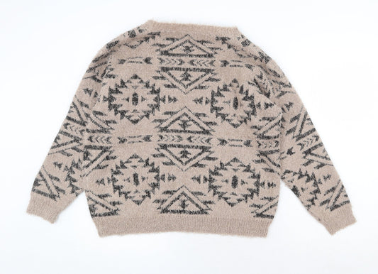 Womens UK Size 16 Marks and Spencer Beige Pullover Jumper